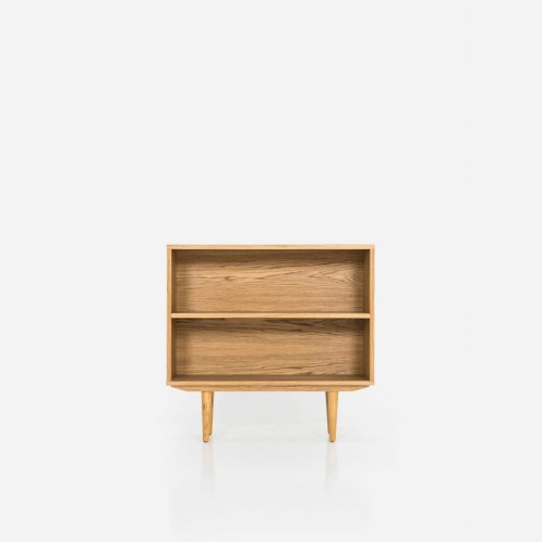 Niski dębowy regał na książki